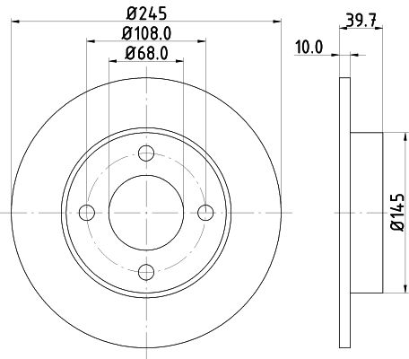 HELLA PAGID stabdžių diskas 8DD 355 100-621